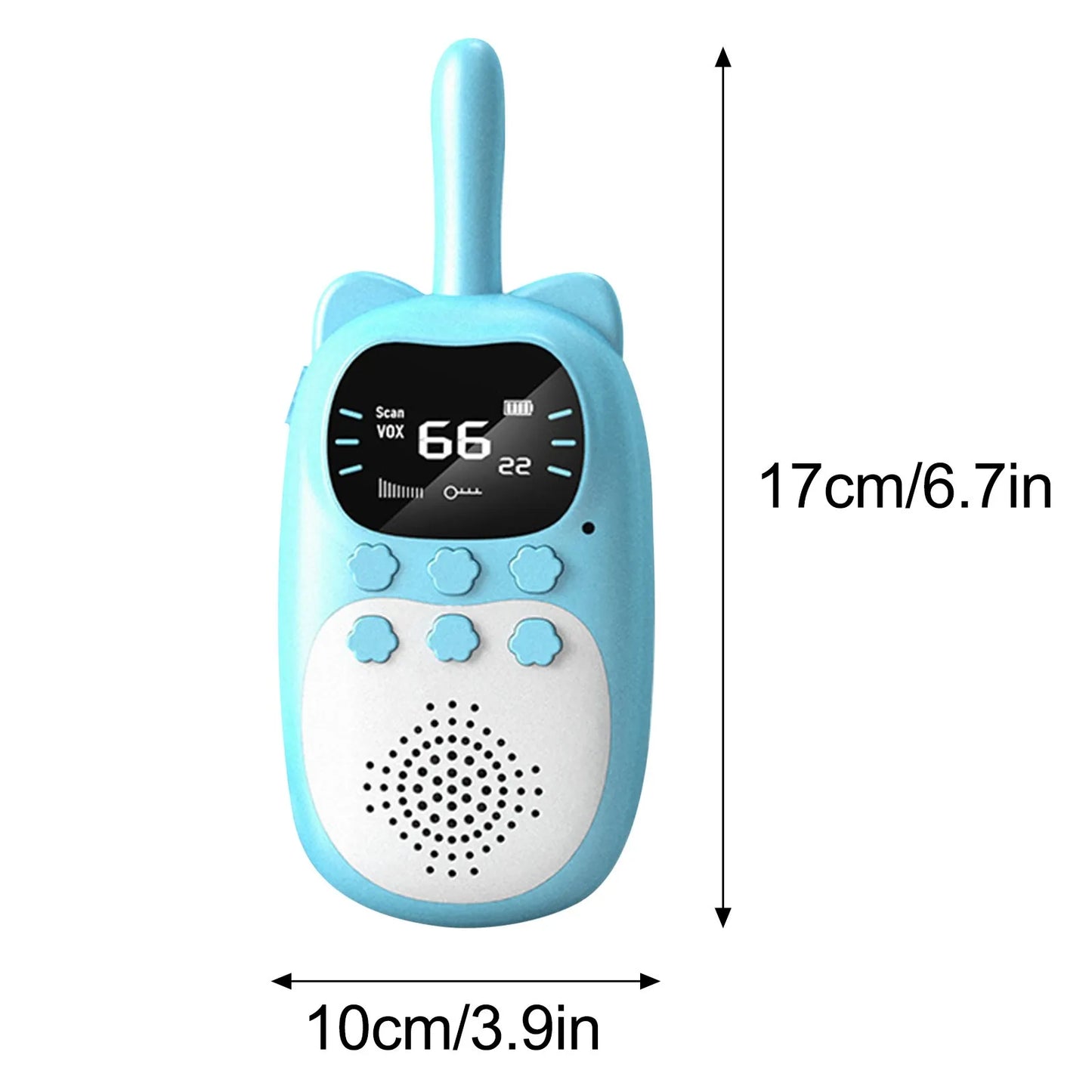 Walkie Talkies para Niños 2PCS, Juguetes Electrónicos, Gadgets de Espía para Niños, Radio Teléfono para Bebés, Alcance de 3 km,