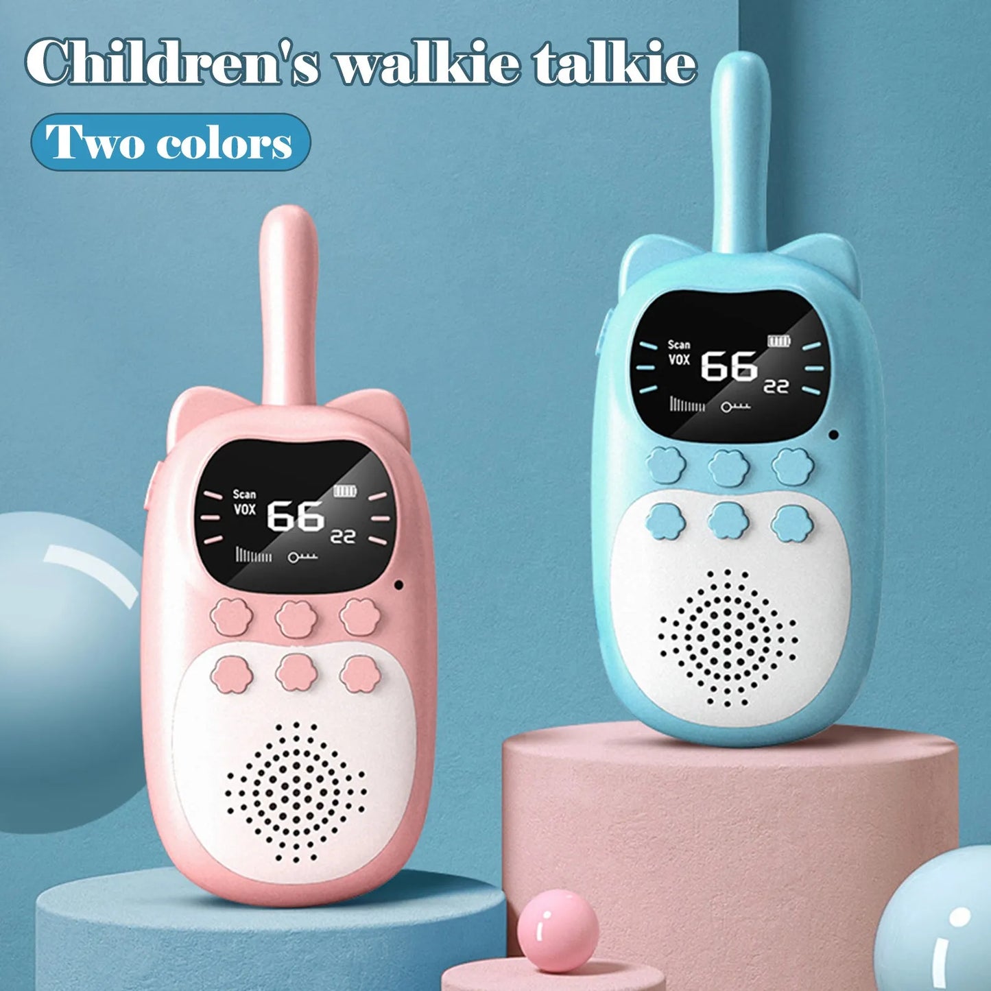 Walkie Talkies para Niños 2PCS, Juguetes Electrónicos, Gadgets de Espía para Niños, Radio Teléfono para Bebés, Alcance de 3 km,