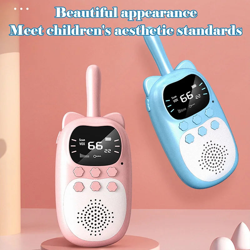 Walkie Talkies para Niños 2PCS, Juguetes Electrónicos, Gadgets de Espía para Niños, Radio Teléfono para Bebés, Alcance de 3 km,