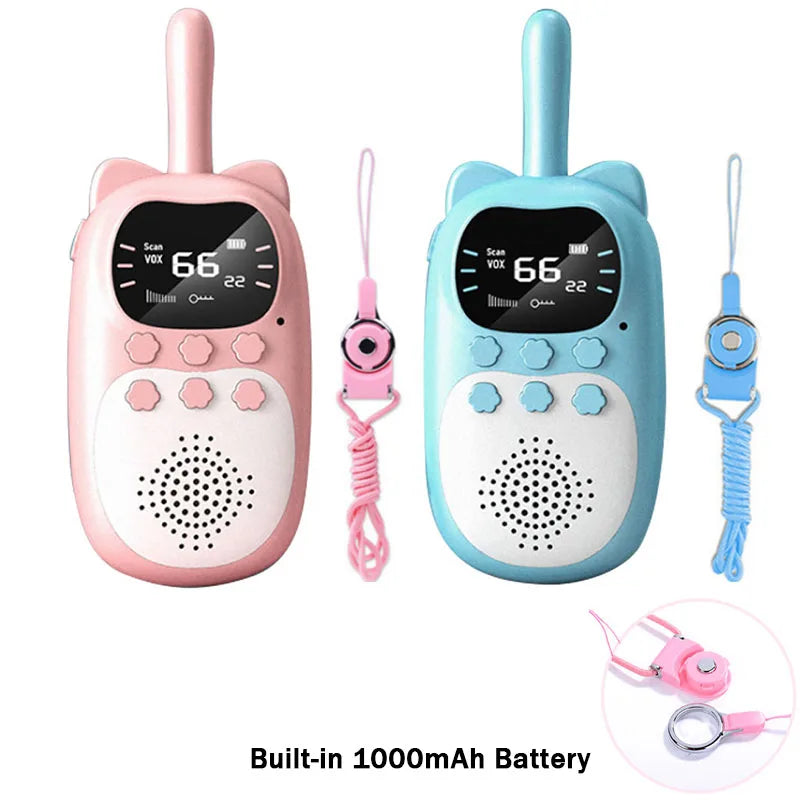 Walkie Talkies para Niños 2PCS, Juguetes Electrónicos, Gadgets de Espía para Niños, Radio Teléfono para Bebés, Alcance de 3 km,