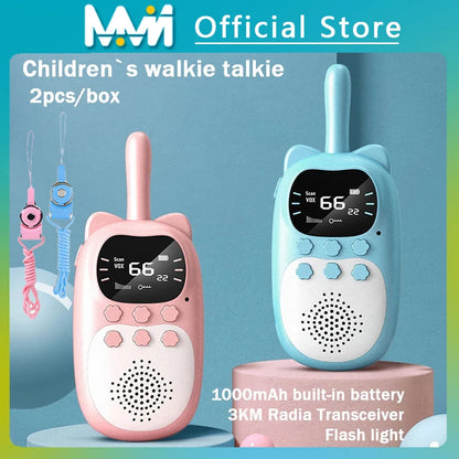 Walkie Talkies para Niños 2PCS, Juguetes Electrónicos, Gadgets de Espía para Niños, Radio Teléfono para Bebés, Alcance de 3 km,