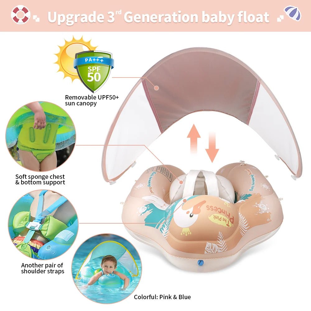 Flotador para bebés y niños pequeños. Flotador infantil para el baño, juguetes de verano para nadar.